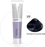 Estel Professional De Luxe Sensation Безаммиачная краска для волос 1/0 чёрный классический, 60 мл