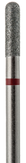 Владмива Фреза алмазная  цилиндр,полусфера  D2.3 мм. красная, мягкая зернистость 806.141.514.023
