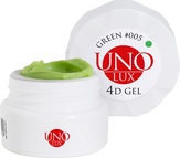 UNO LUX Гель цветной 4D, 005 зеленый, 5 гр.