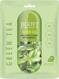 Jigott Ампульная тканевая маска с экстрактом зеленого чая