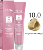 Tefia Color Creats Крем-краска для волос с маслом монои 10.0 светлый блондин  60 мл