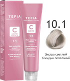 Tefia Color Creats Крем-краска для волос с маслом монои 10.1 светлый блондин пепельный 60 мл