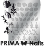 Prima Nails Металлизированные наклейки FL-03, Серебро