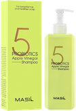 Masil 5 Probiotics Шампунь с пробиотиками для блеска и укрепления волос с яблочным уксусом 500 мл.