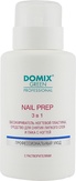 Domix Nail Prep 3 в 1 Обезжириватель ногтевой пластины, средство для снятия липкого слоя и лака для ногтей с помпой-дозатором 255 мл