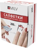 MILV Салфетки для снятия лака (гель-лака) для ногтей 30 шт.