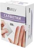 MILV Салфетки для обезжиривания и удаления липкого слоя с ногтей 200 шт.