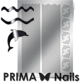 Prima Nails Металлизированные наклейки SEA-002, Серебро