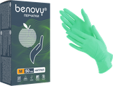 Benovy Перчатки нитриловые текстурированные, цвет зеленый "S", 50 пар