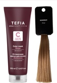 Tefia Оттеночная маска для волос с маслом монои Бежевая 250 мл.