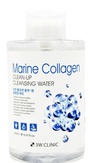 3W Clinic Marine Collagen Clean-Up Cleansing Water Очищающая вода для снятия макияжа с морским коллагеном 500 мл.