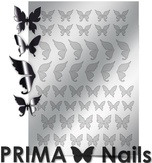 Prima Nails Металлизированные наклейки BF-01, Серебро