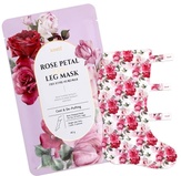 Koelf Rose Petal Satin Leg Mask Маски-носочки/гольфы для ног с розой